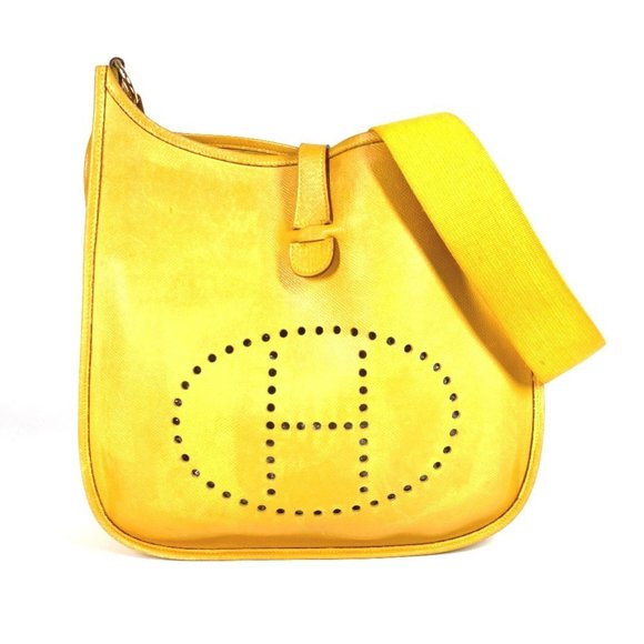 HERMES Yellow Leather Shoulder Bag - Picture 1 of 14